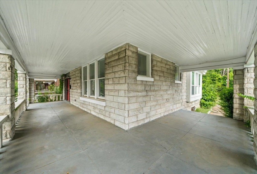 View of covered porch