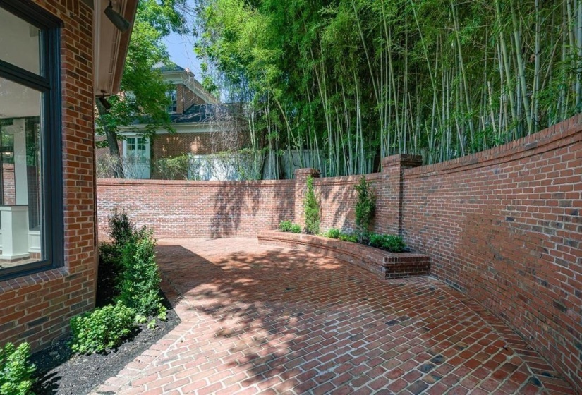 Fenced backyard featuring a patio area