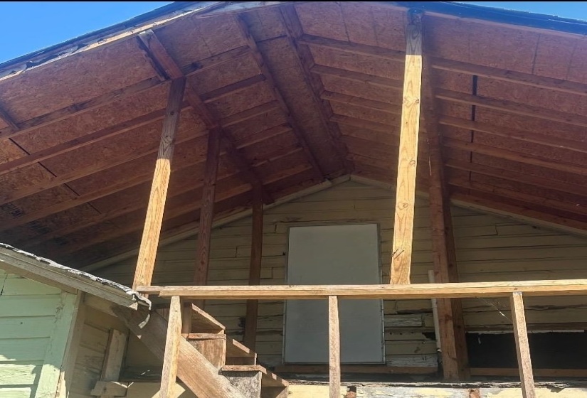 View of unfinished attic