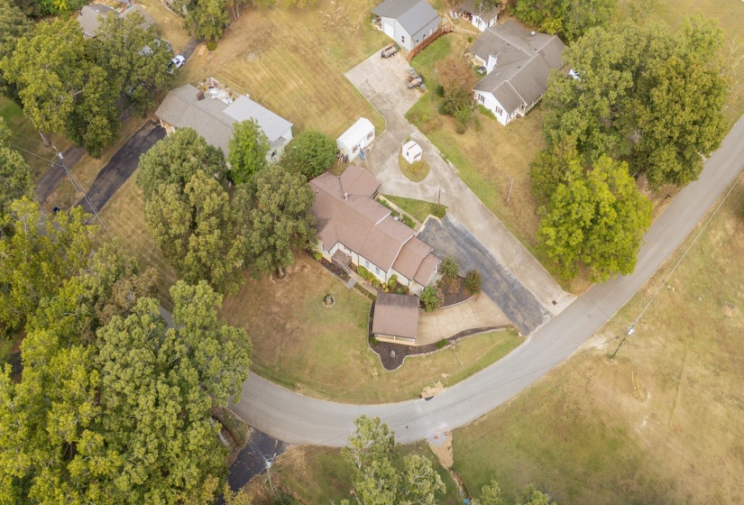 Aerial overview of property's location