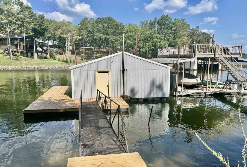 Dock with a water view