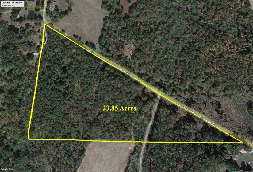 Map / location with property parcel outlined