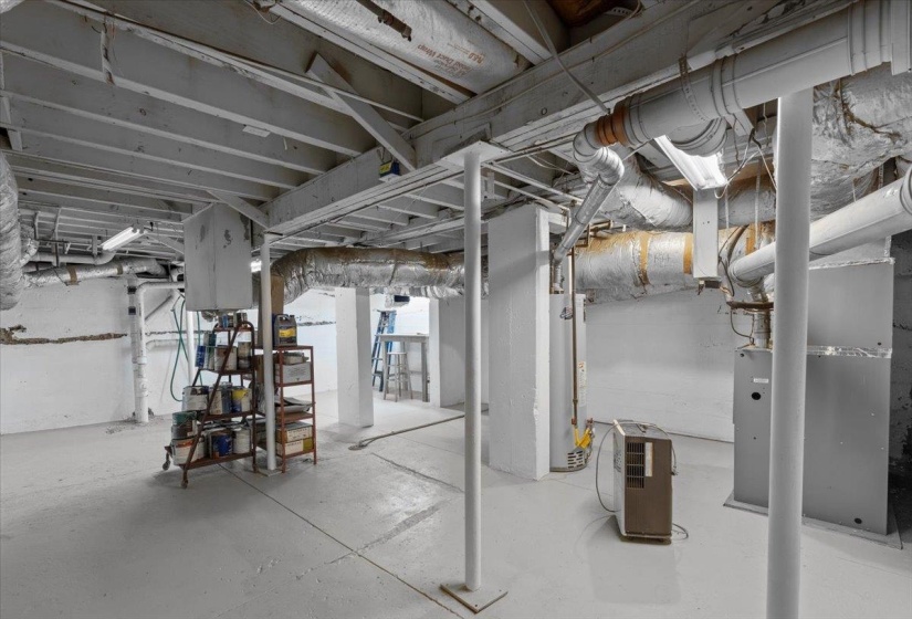 Basement with gas water heater