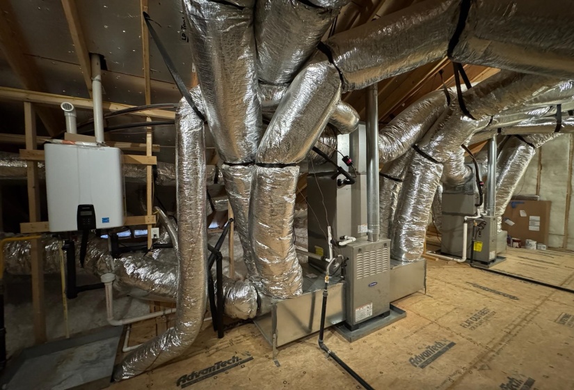 Utility room with water heater