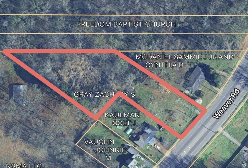 Map / location with property boundaries highlighted