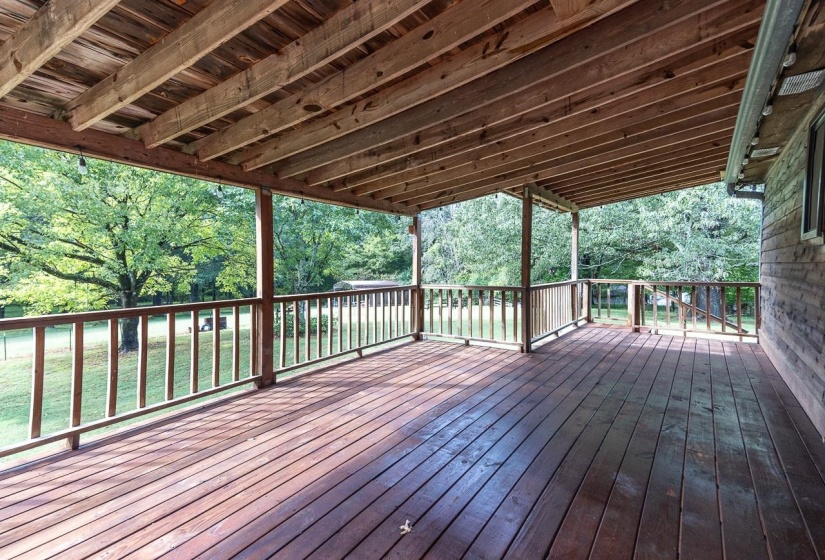Enjoy watching the wildlife with your morning coffee on the 50' deck.