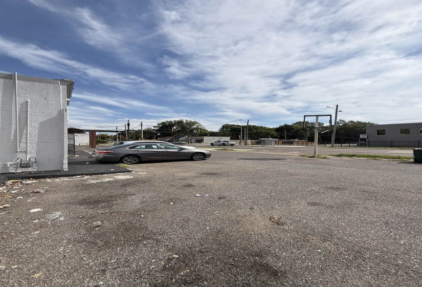 View of uncovered parking lot