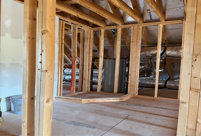 Misc room with water heater