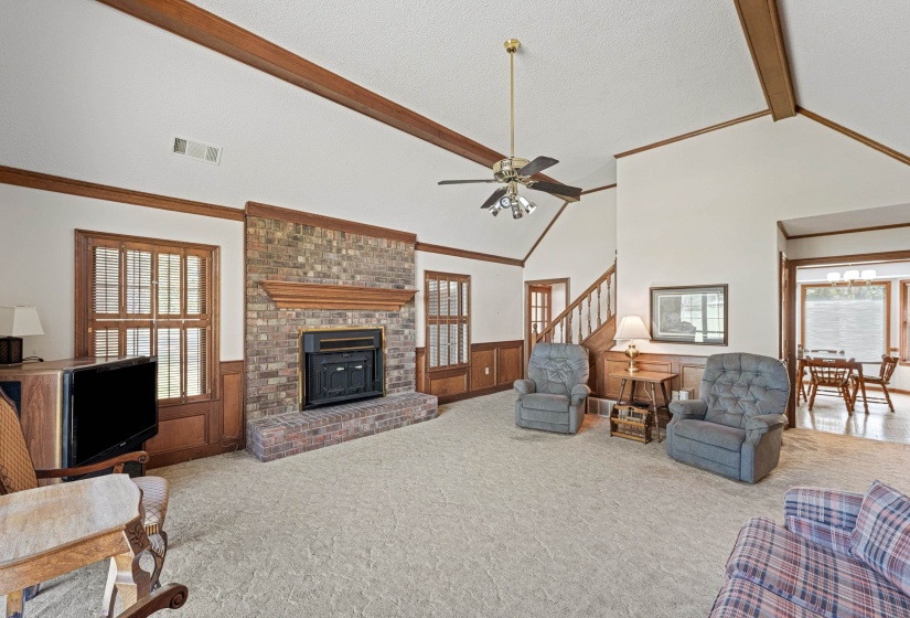 The open living room connects effortlessly to the rest of the home, creating a bright and spacious setting ideal for entertaining and everyday living.