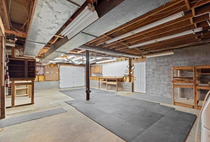 View of unfinished basement