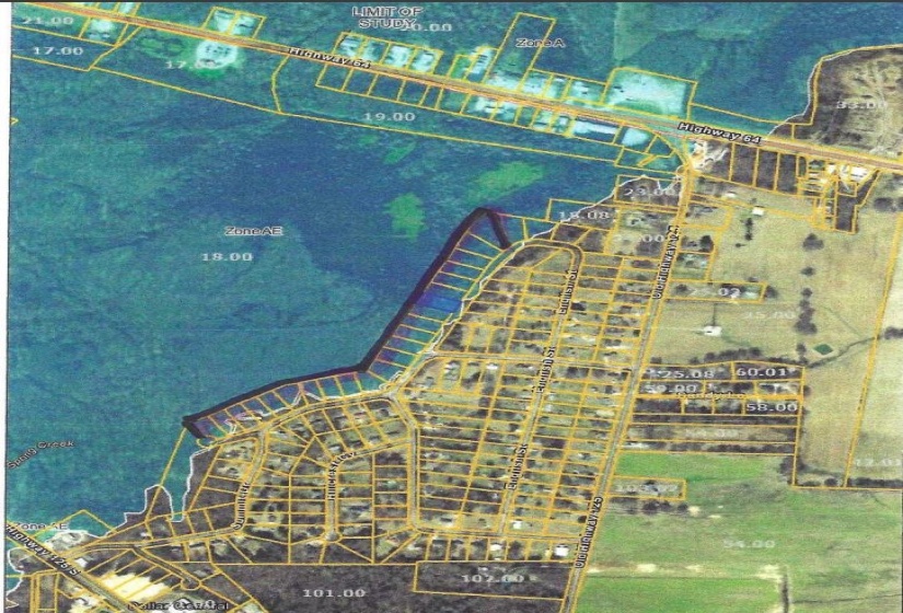 Aerial view of property's location