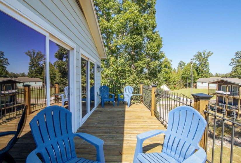 View of wooden deck