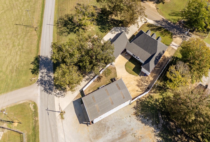 View from above of property