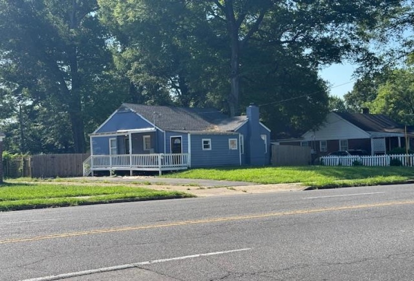 View of single story home