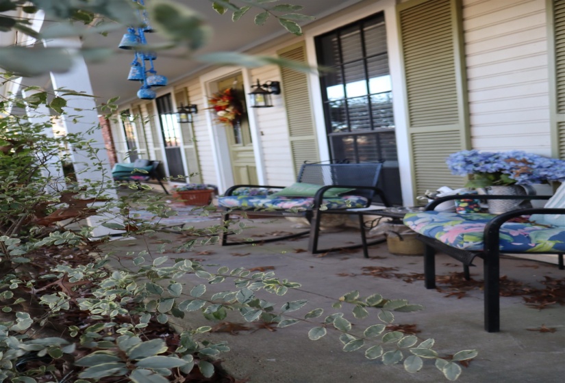 View of covered porch
