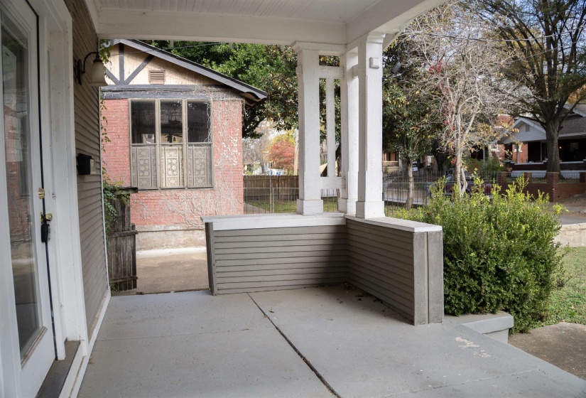 View of covered porch