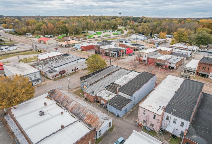Drone / aerial view of industrial structures