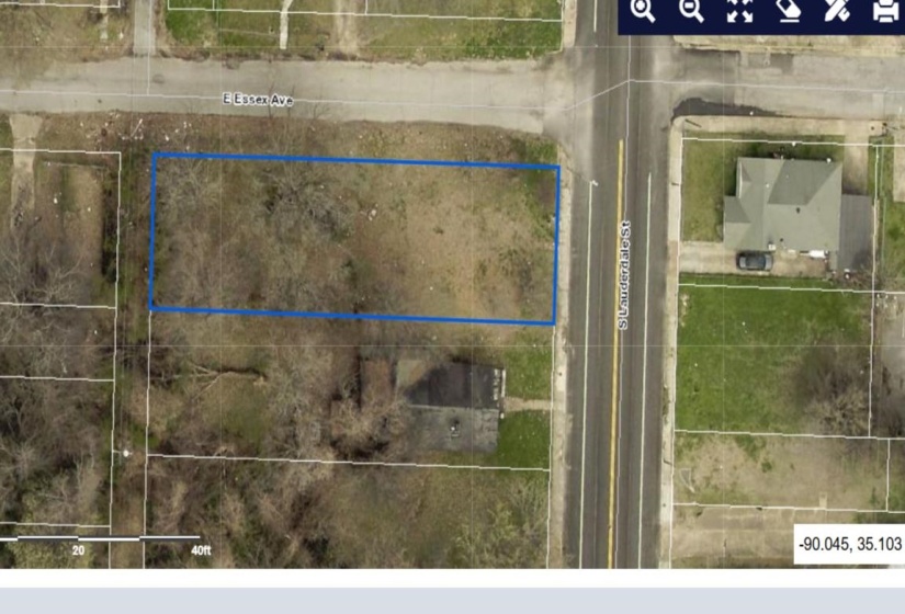 Aerial view of property's location featuring property boundaries highlighted
