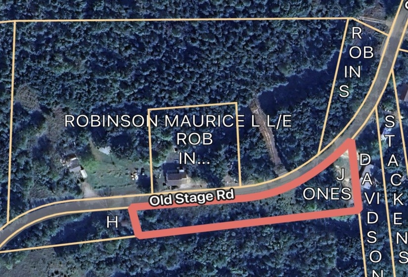 Aerial map of property and surrounding area
