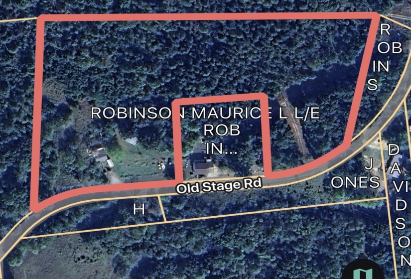 Map / location with property parcel outlined