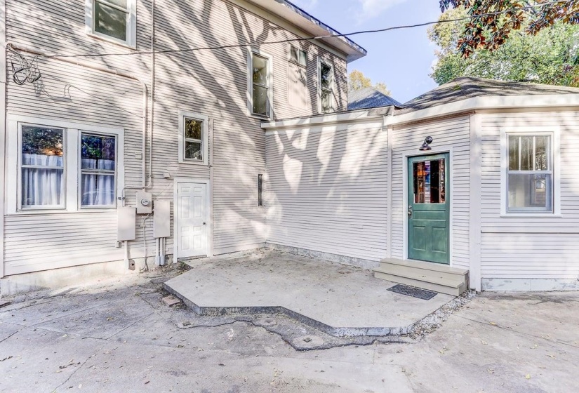 Back of property with a patio area