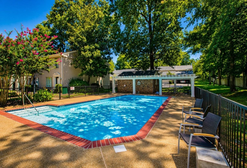 This community pool offers a refreshing escape during warm months. Surrounded by well-kept landscaping and a peaceful courtyard, it’s ideal for both fun and relaxation.