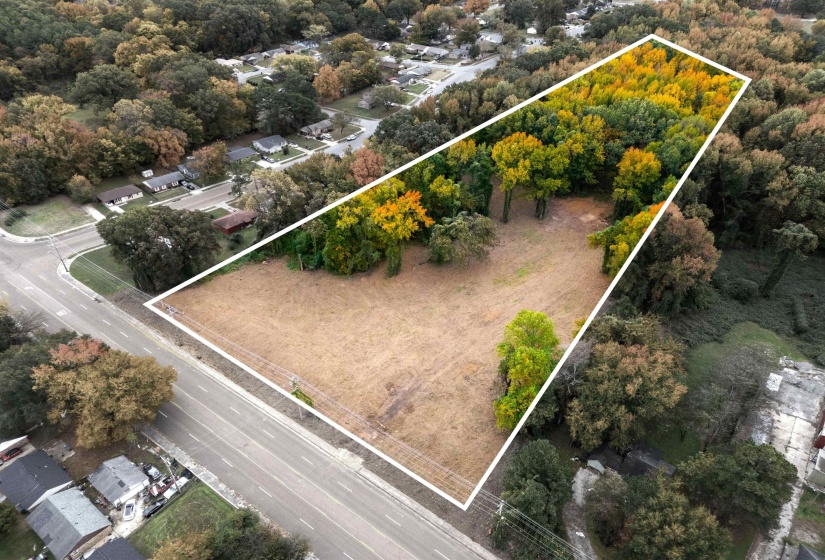 View of property location with property boundaries highlighted