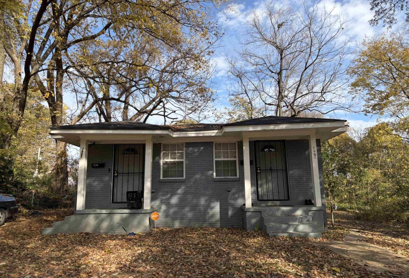 View of front facade with brick siding