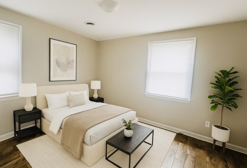 Bedroom featuring wood finished floors