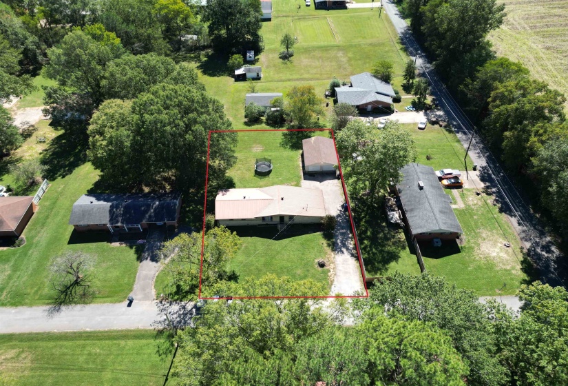 Birds eye view of property