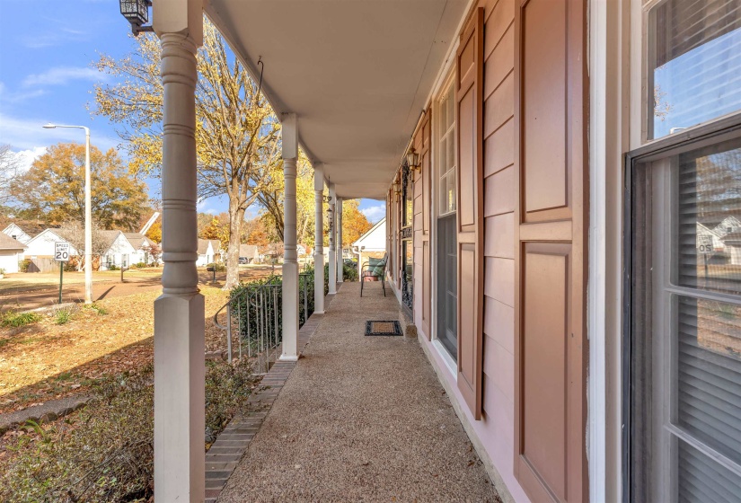 Porch featuring a residential view