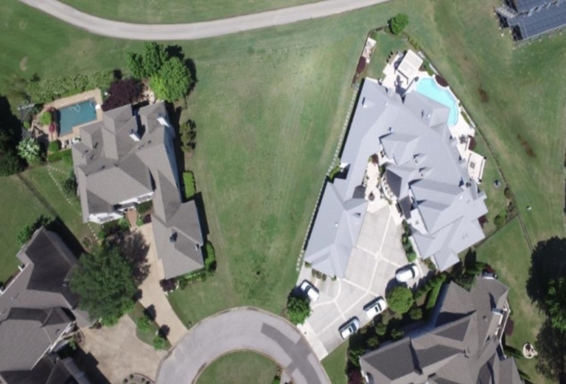 Aerial view of property's location