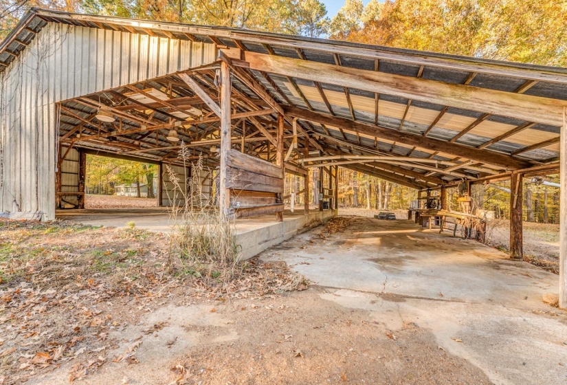 Pole Barn with concrete floors.