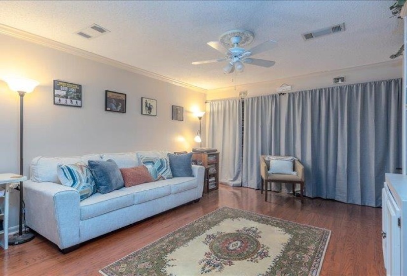 Former owners converted the garage into this useful and spacious extra room.  It adds a lot of space and storage to the condo.