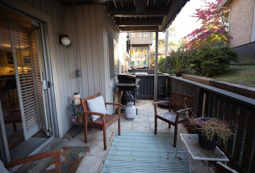 Enjoy relaxing or cooking out on the private patio.