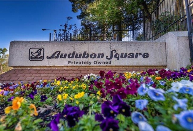 Audubon Square is a wonderful gated community with 3 pools, tennis courts and a large club house. The central location is very close to shopping and is convenient to drive in any direction around town.  OWNER OCCUPIED and owners care!