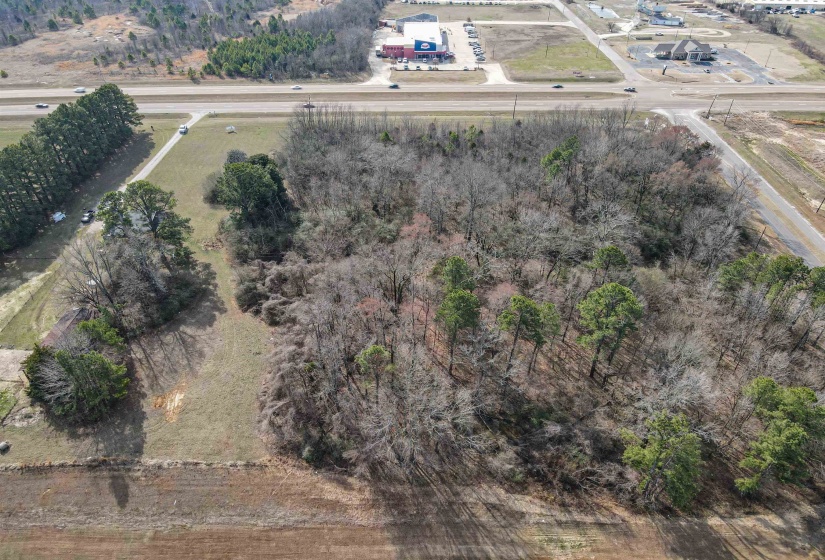 Aerial view of property's location
