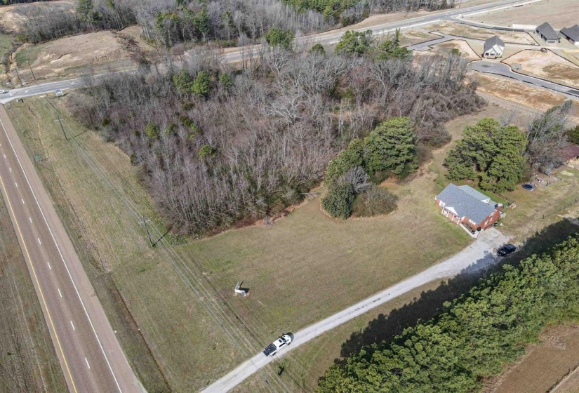 Aerial view of property and surrounding area