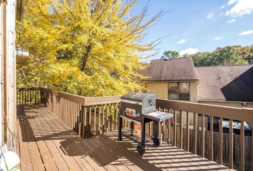 Deck with grilling area