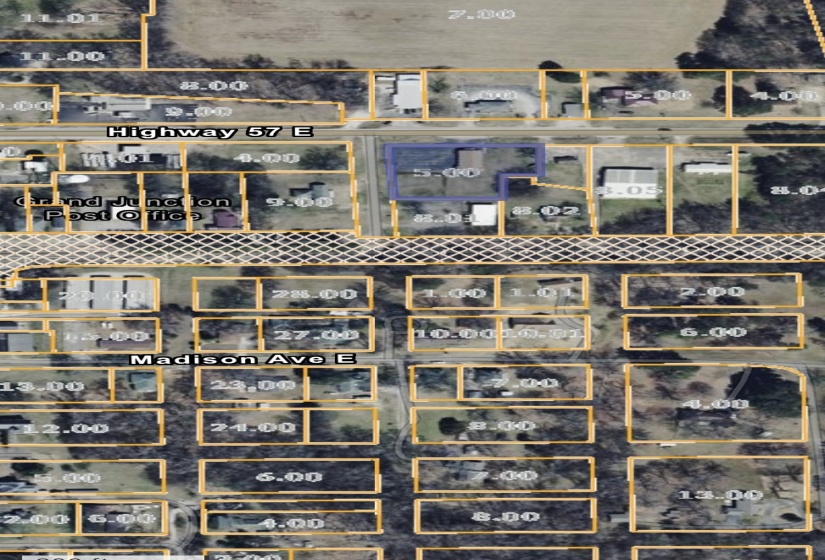 Map of property location with property parcel outlined