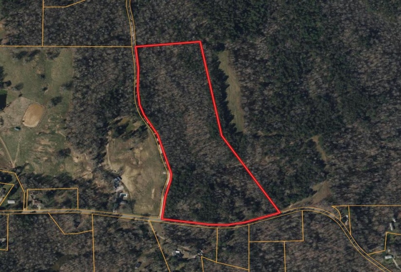 Aerial map of property and surrounding area