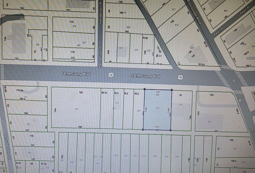 583 E H CRUMP BLVD, Memphis, Tennessee 38126, ,Land,For Sale,E H CRUMP,10210987