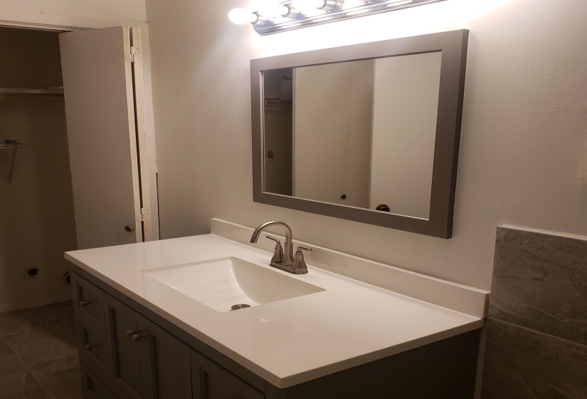 Bathroom featuring vanity