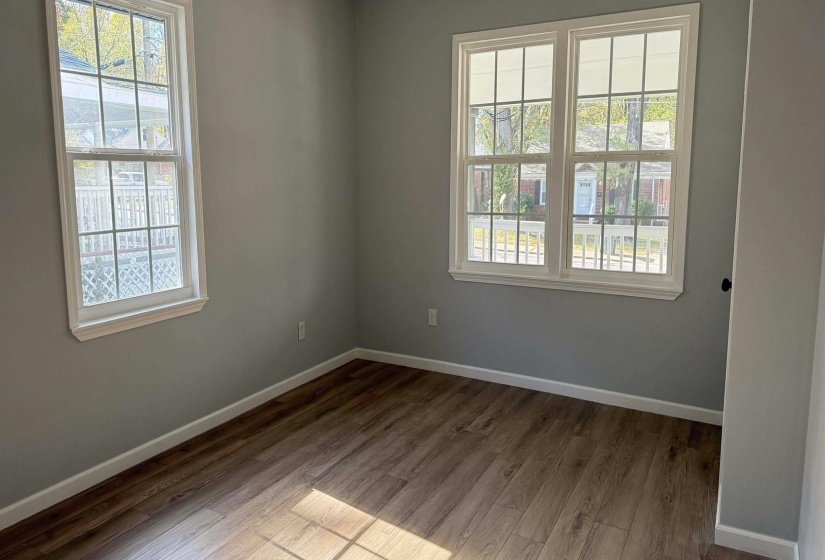 Spare room with light wood finished floors