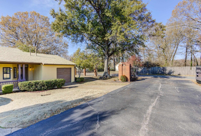 View of asphalt driveway