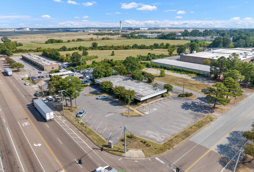 Bird's eye view of industrial structures