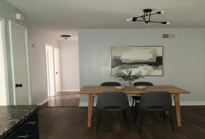 What the dining area could look if it had furniture