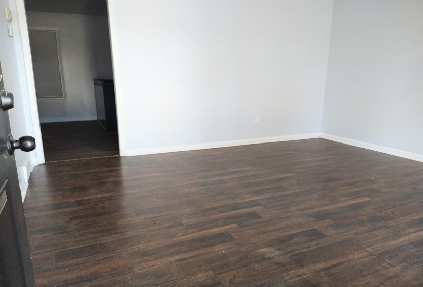 Unfurnished living room from front door