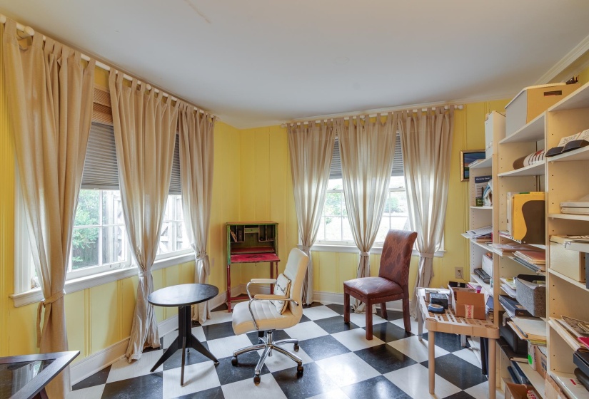 Living area featuring tile patterned floors