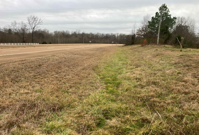 View of green lawn featuring a view of countryside and a forest view